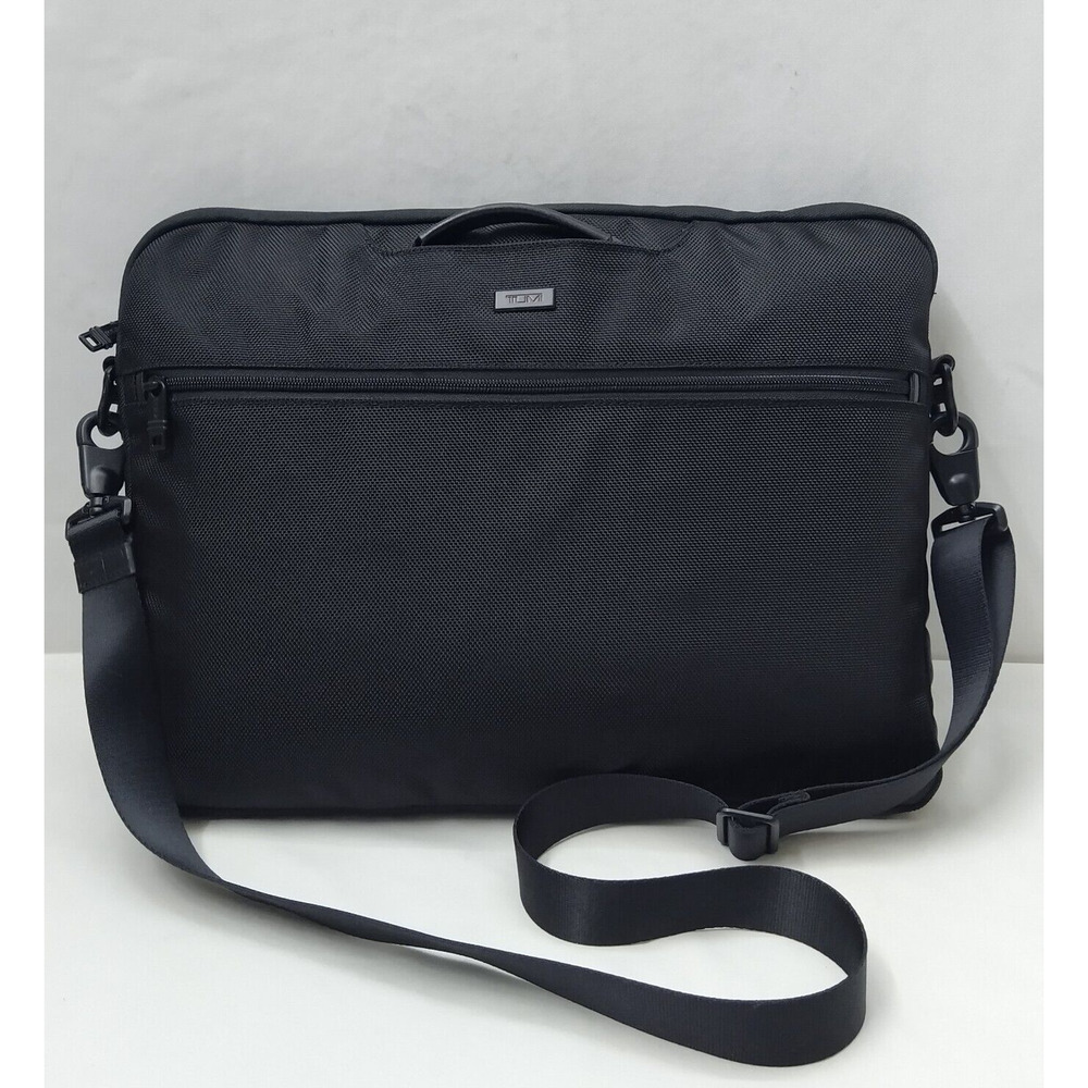Tumi 2Way Balistic Black Nylon Alpha Computer Briefcase Business Crossbody Bag